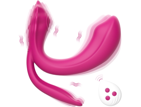 Vibrador portátil con control remoto con 10 modos para mujeres (rosa) VEANXIN