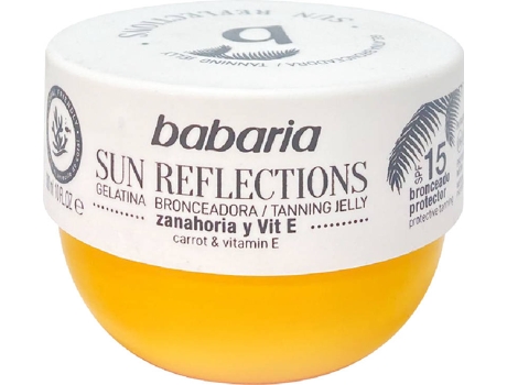 Gelatina bronceadora BABARIA Zanahoria y Vitamina E SPF 15 (300 ml)