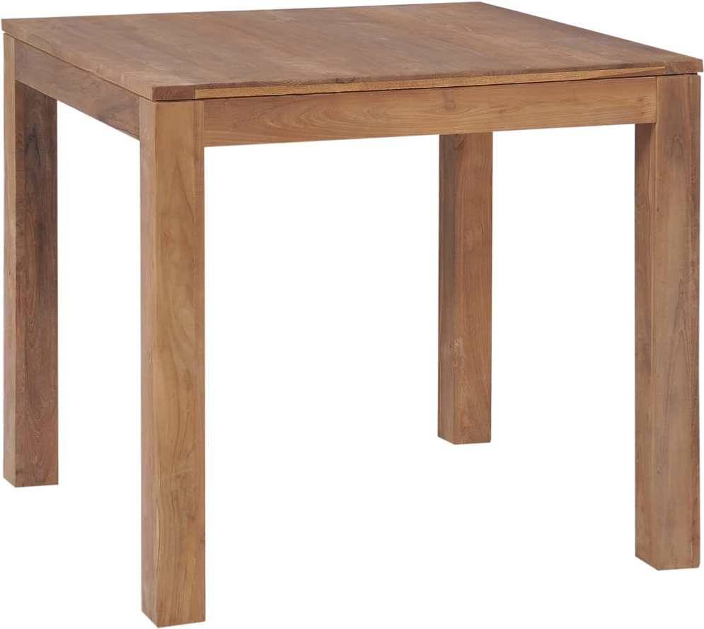 Vidaxl Teca Mesa de comedor madera maciza acabado natural 82x80x76cm 82x80x76 246954