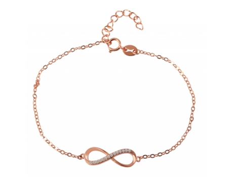 Pulsera Florica Rose Gold en Plata de Ley 925 con Circonias Bañada en Rodio 17.3 Cm