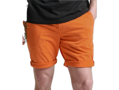 Pantalones Cortos para Hombre SUPERDRY (28 - Algodón - Naranja)