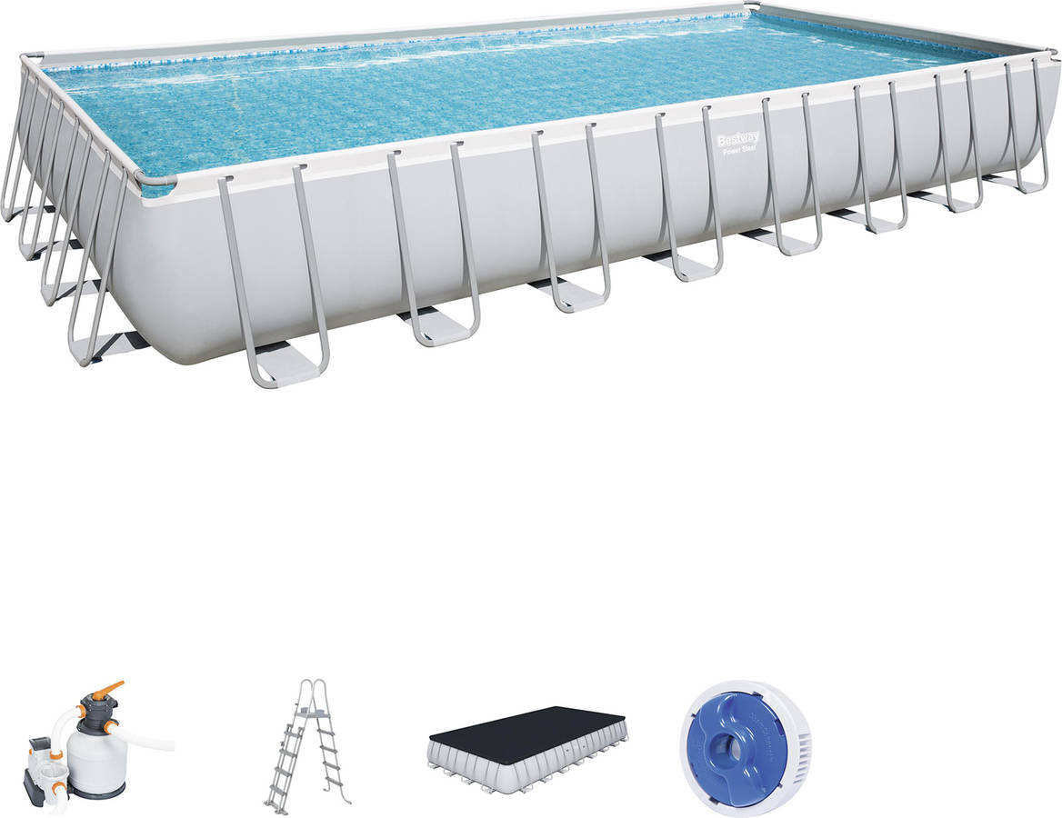 Piscina Tubular BESTWAY Gris (956x488x132cm)