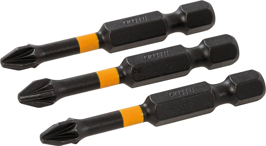 Triton Tpta51740013 Pack de 3 puntas pozidriv para atornillador impacto color negro 740013 pzas