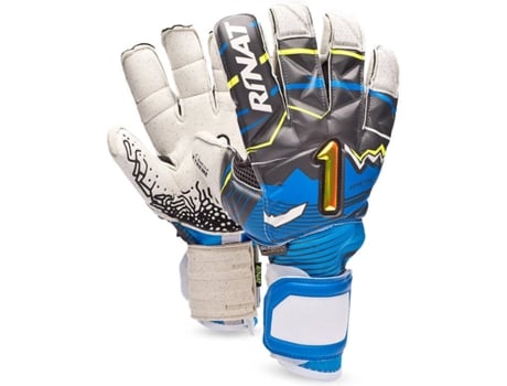 Guantes de Portero Adulto RINAT Asimetrik Spark Pro (Gris, Azul - Tam: 9)