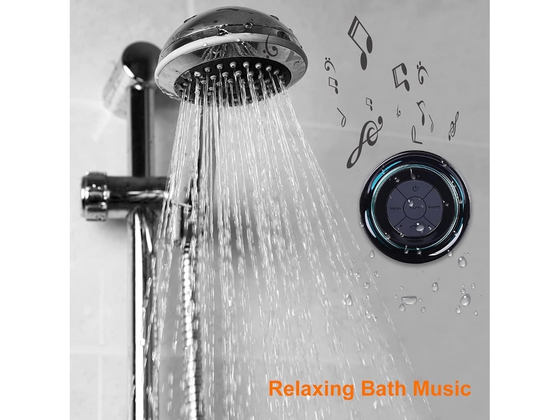S602 Radio de ducha portátil Bluetooth 5.0 Altavoz, baño inalámbrico  impermeable Dab Music
