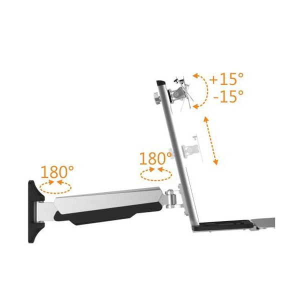 Soporte De Pared workstation pantallas 1332 tv con brazo 0161011 kimex 13 32 75x75 100x100