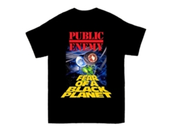 Camiseta ROCKINSTONE Fear Of Planet Public Enemy Algodón para Hombre (3XL - Negro)