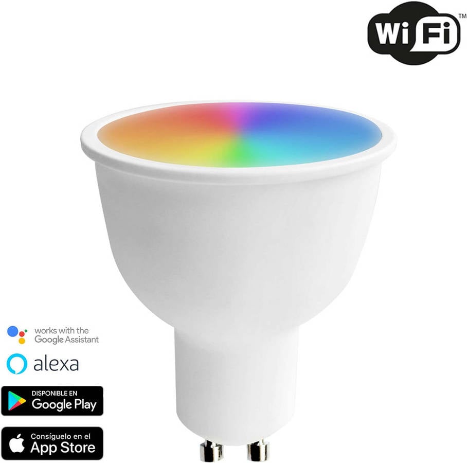 Pack 3 Bombillas led wifi e27 5w equi.35w 470lm rgbww regulable smartphoneapp 25000h 7hsevenon 7h 35