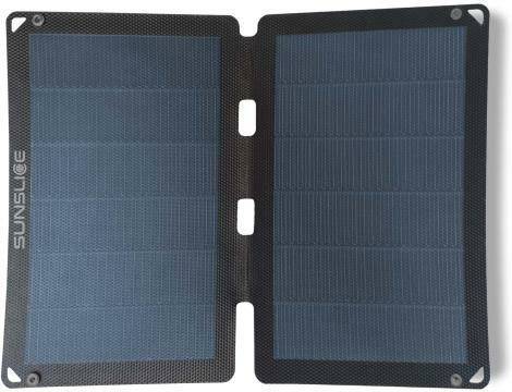 Sunslice Panel Solar flexible de 12 nueva generación potente y mucho ligero ultrafino irrompible ideal para camping senderismo color negro painel portable fusion