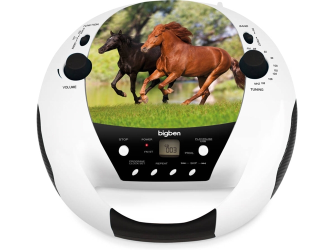 Radio con Reproductor de CD BIGBEN INTERACTIVE CD52HORSE5MP3USB