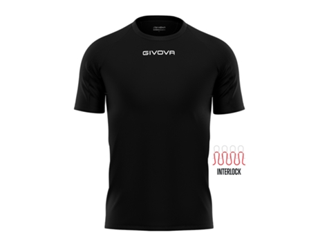 Camiseta de Niños para Fútbol GIVOVA Negro (XS)