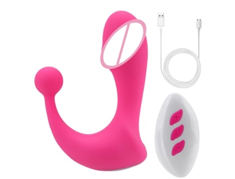 Vibrador portátil con control remoto inalámbrico con 12 modos para mujeres (rosa) VEANXIN