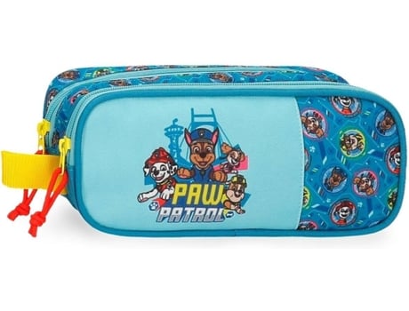 Estuche Nickelodeon Patrulla canina always heroic azul 23x9x7 paw patrol doble cms