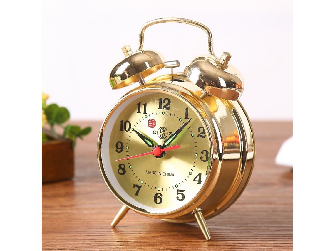 Despertador de reloj de escritorio silencioso vintage con reloj