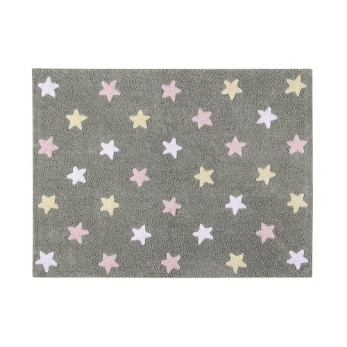 Alfombra LORENA CANALS Tricolor Stars Gris Pink