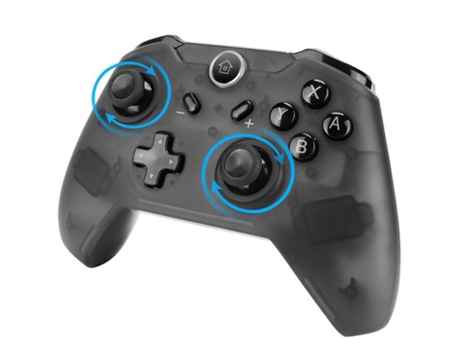 Controlador Inalámbrico, Eje Giroscópico, Doble Impacto, para Switch, Negro