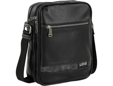 Bolsa Lois Ajustable para hombre negro 27x21x8 cm bandoleras de material piel mano ideal uso 310226