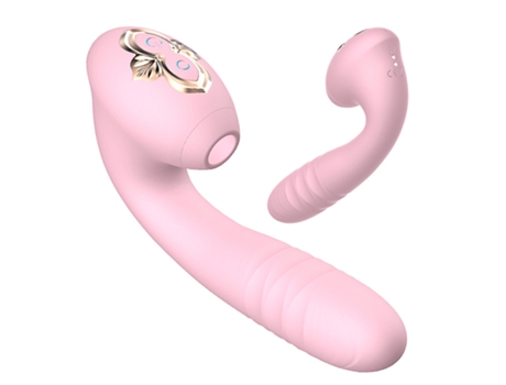 Vibrador telescópico de vibración de succión para mujer (rosa) VEANXIN