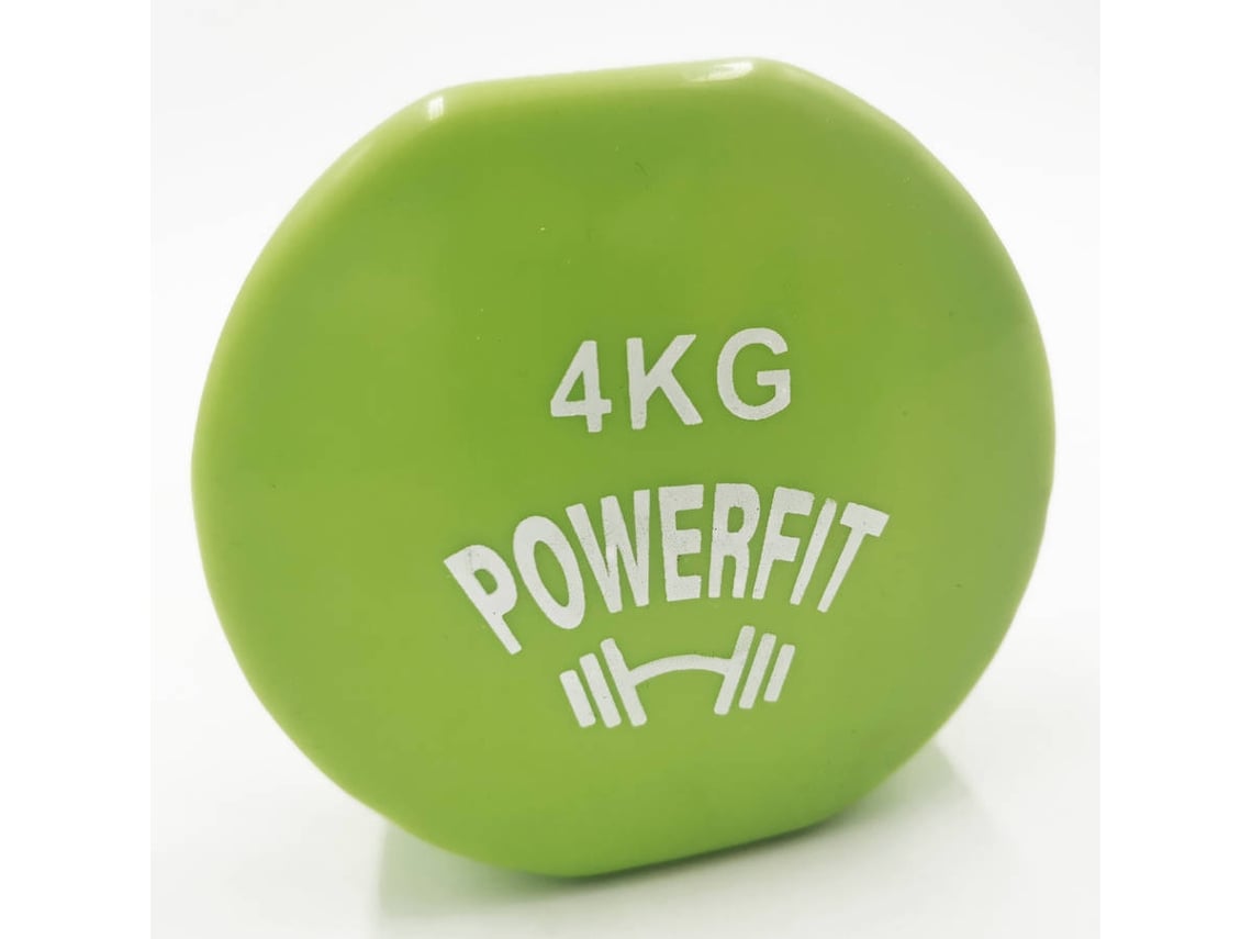 Mancuernas POWERFIT Extremo Plano Verde (7 Kg) 