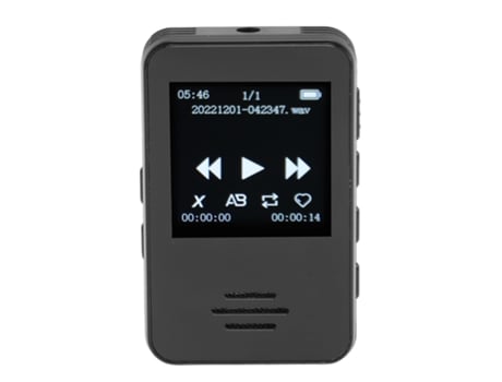 Reproductor MP3 Bluetooth YIZHOOD HW-A2 1.33Inch Grabadora digital (32GB - Negro)