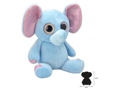 Peluche WILD PLANET Elefante (17 x 19 x 28 cm - Poliéster)