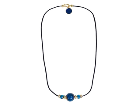 Estilo De Meditación Collares Cuentas De Vidrio Estrellado Cuerda Aleación Cuentas Collar De Cadena Protección De La Suerte Gargantilla, Azul ZMDEC...