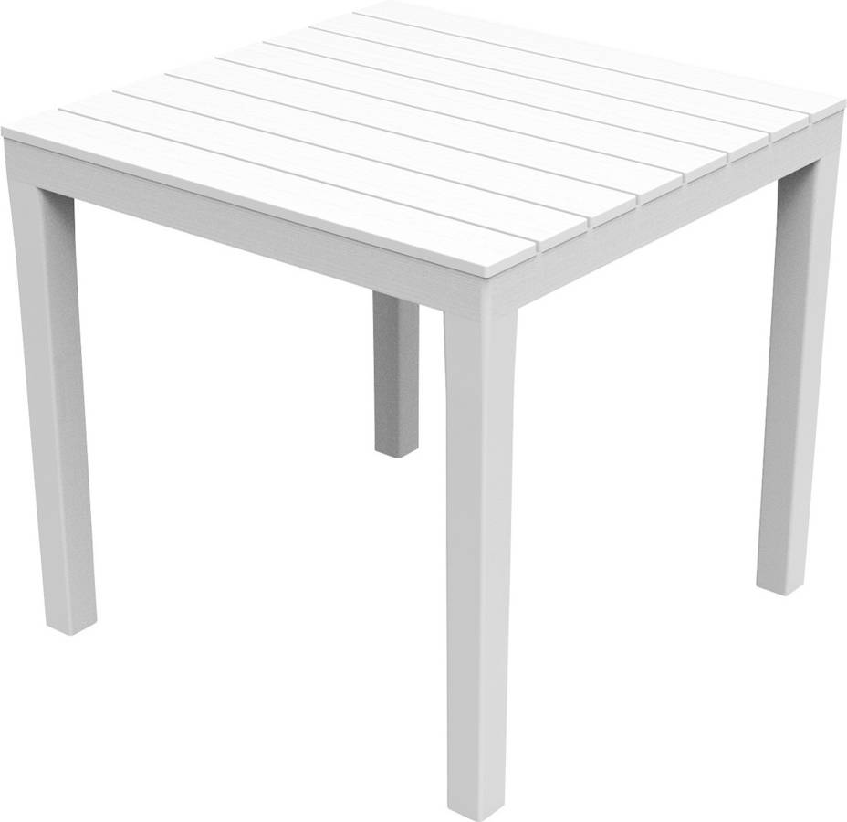 Mesa de Jardín PROGARDEN Bali (Blanco - Polipropileno - 78x78x72 cm)