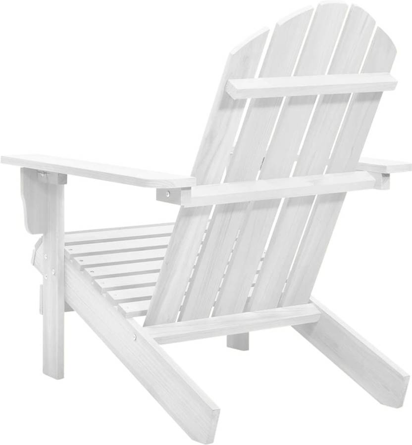 Vidaxl Silla De madera blanca tumbona asiento hamaca patio exterior