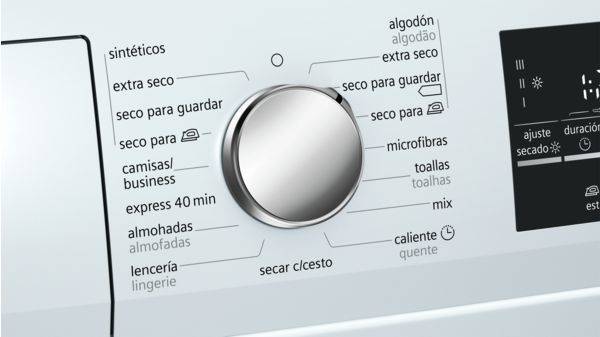 Secadora SIEMENS WT4G43ES (8 kg - Bomba de Calor - Blanco)