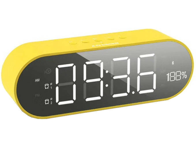 Reloj Despertador RITTEREC Dual Amarillo