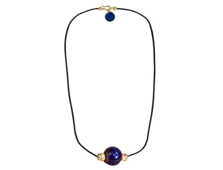 Estilo De Meditación Collares Cuentas De Vidrio Estrellado Cuerda Aleación Cuentas Collar De Cadena Lucky Protection Chocker, Royal Blue ZMDECQNA