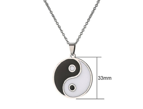 Collar de acero inoxidable para hombres estilo chino Yin Yin Yang Tai Chi Collar colgante para hombres Accesorios de joyería masculina