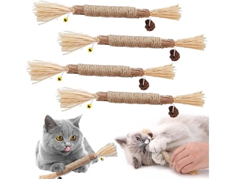 Cat Chew Stick Dentición Cat Interaction Stick Catnip Toy Stick ELKUAIE