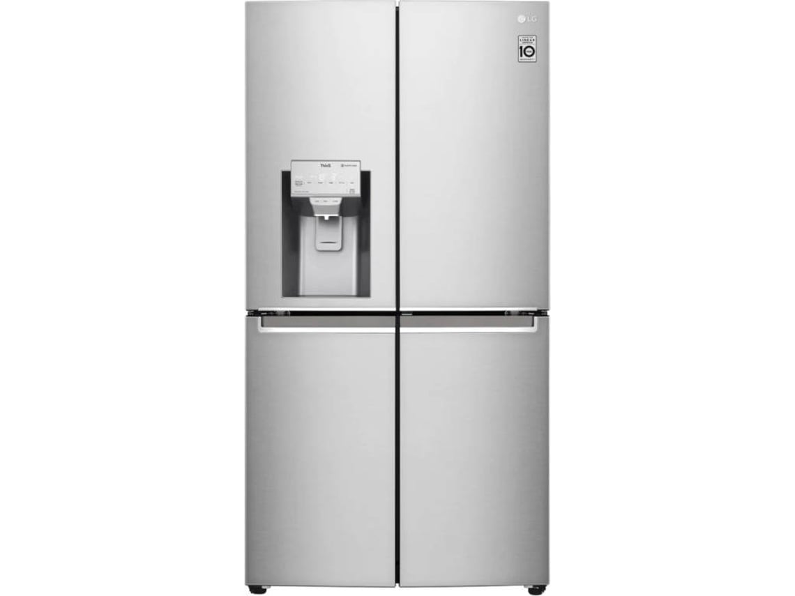 Lg Gmj945ns9f Sistema frost nofrost americano 1802x912 cm inox 563 total compresor inverter linear 179.3 side by con puerta door y dispensador 180.2