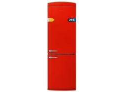 Frigorífico Combi 2 Puertas Retro de 294 L Bolero CoolMarket Combi Origin 294 Red E Altura 190 cm y 60 de Ancho Total No Frost Multi Cooling Ultra Fresh Convertible Box Rojo CECOTEC