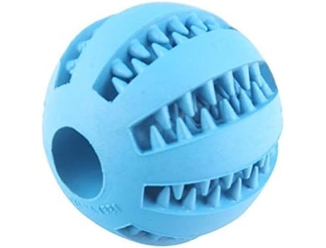 Pelota de juguete interactiva para perros y gatos para limpieza de dientes, pelota de goma para masticar juguetes de pelota de entrenamiento IQ par...