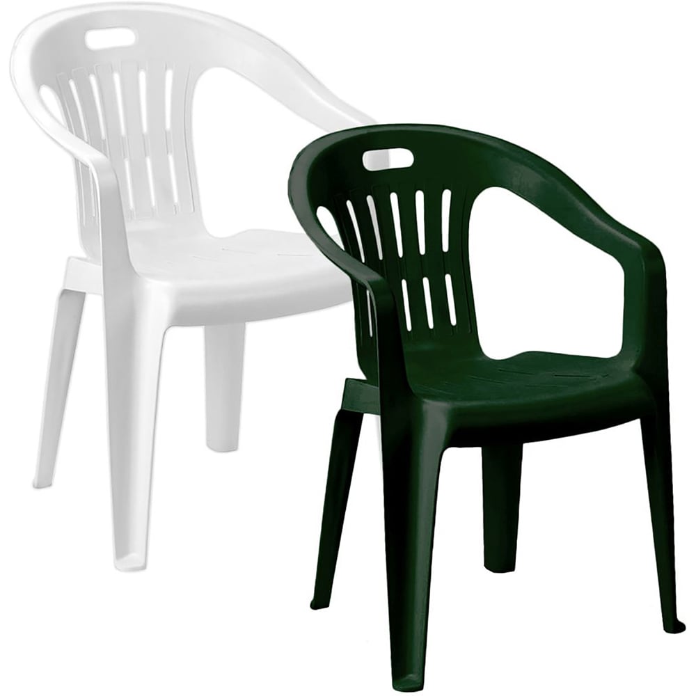 IPAE Sillón resina respaldo bajo PIONA verde