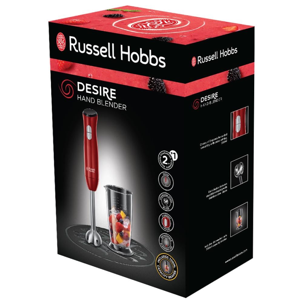 RUSSEL HOBBS Desire 0,7 L Varita Mágica 500 W Rojo Acero Inoxidable