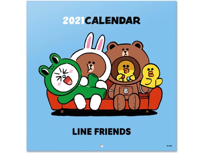 Calendario LINE FRIENDS (2021 - 30 x 30 cm)