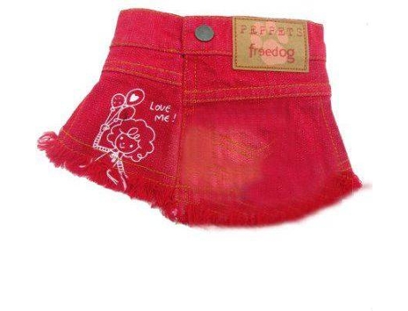 Falda para perros FREEDOG Denim T-3 Rojo