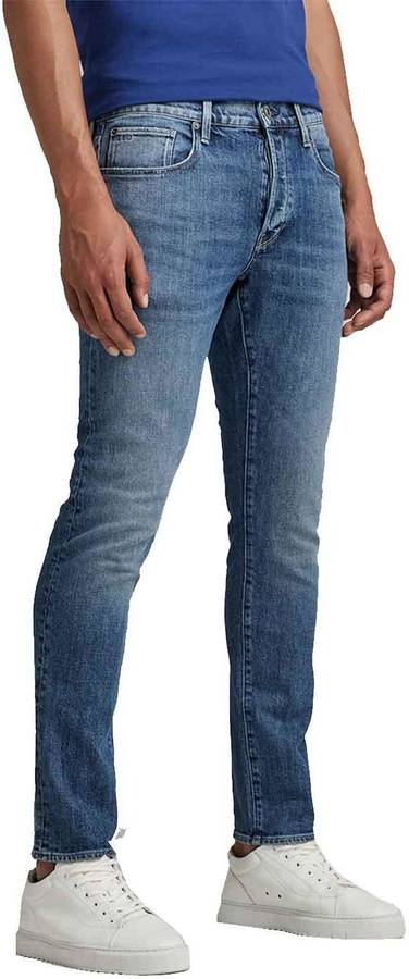 Pantalones Vaqueros G-STAR 3301Slim Faded Algodón Hombre (W28/L32 - Azul)