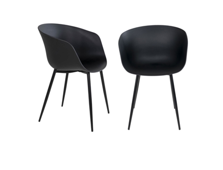 4 Sillones polipropileno negro RODA HOUSE NORDIC