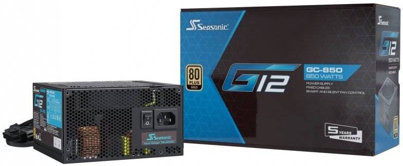 Fuente de Alimentación SEASONIC G12 GC-850 (Modular - 850 W - 80 Plus Gold)