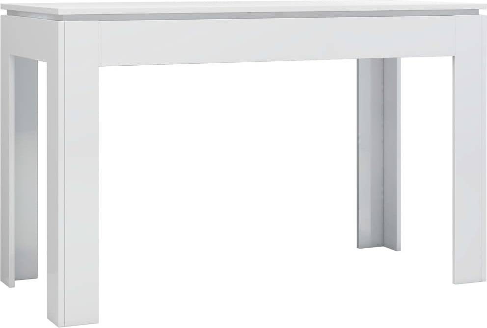 Vidaxl Mesa De comedor blanca brillante 120 60 76 cm color 800762 120x60x76