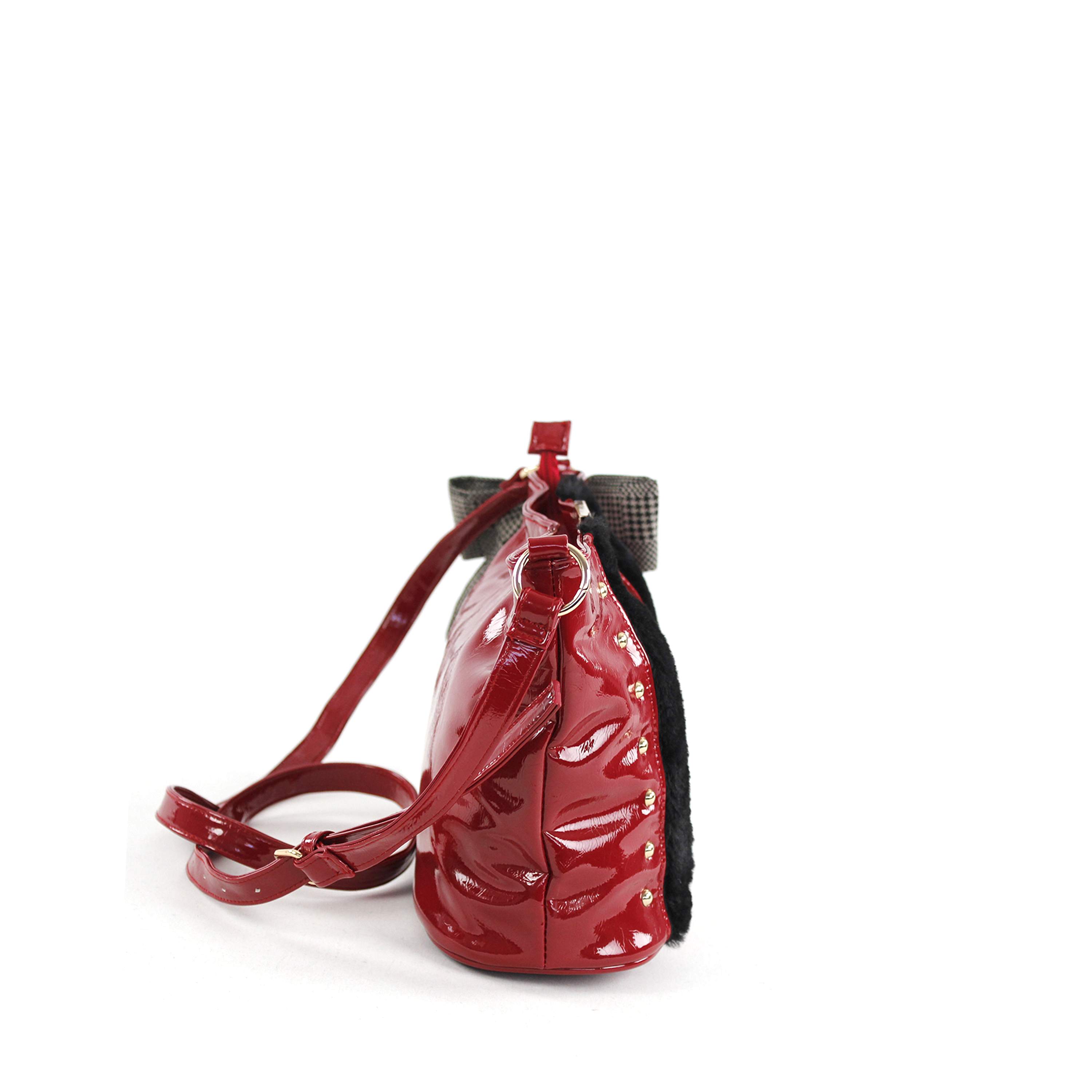 Bolso Bandolera For time xl rojo zurg shopper grande de hombro con tachuelas para mujer 28x20x11