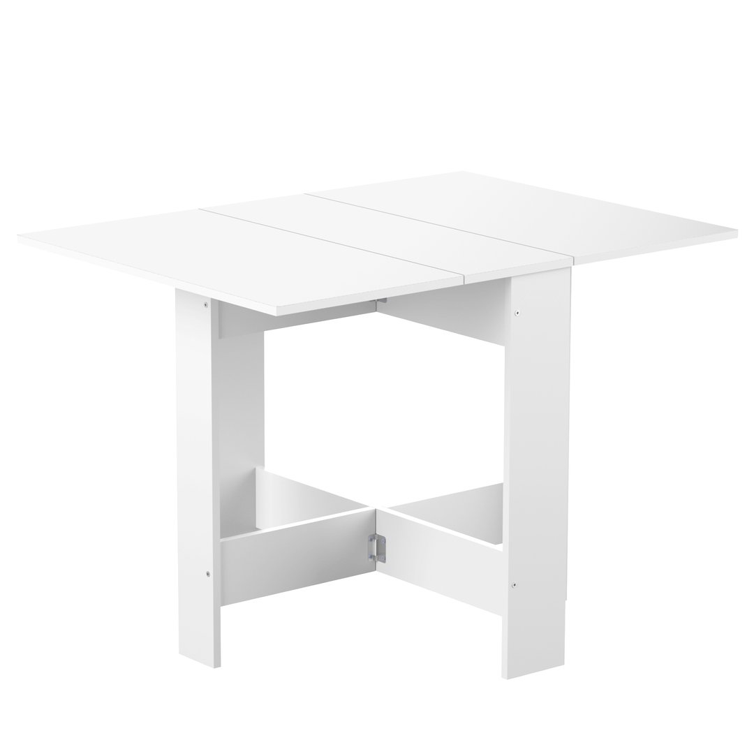 Temahome Mesa Plegable 2 solapas tablero de melamina color blanco 103 x 76 73.4 2050a2100x00