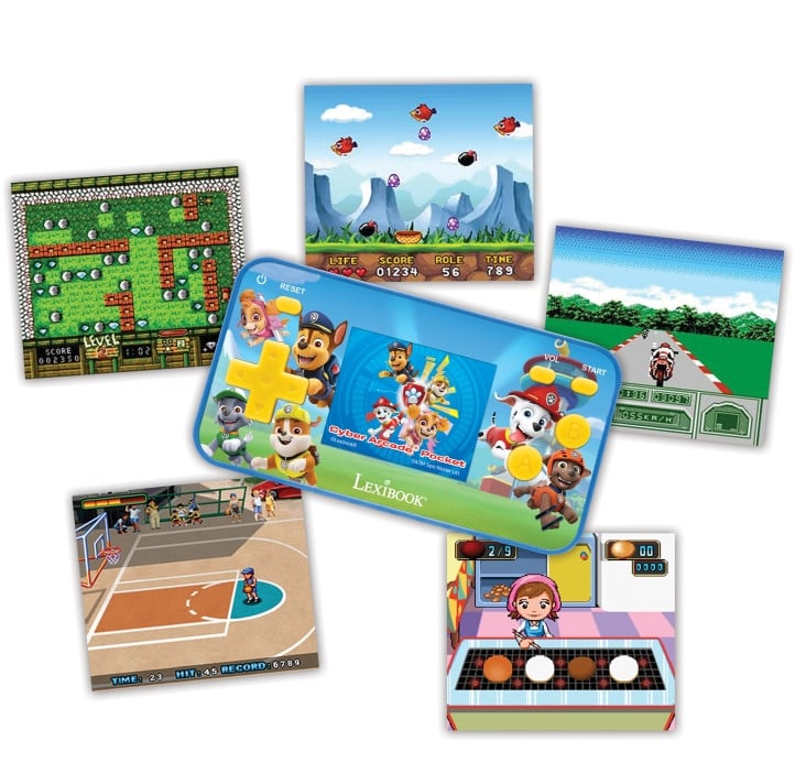 Consola De Bolsillo cyber arcade® pocket la patrulla pantalla 1.8 150 juegos lexibook paw patrol caninca chase lcd pilas