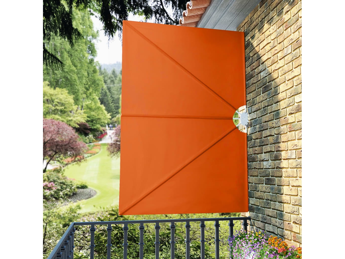 Toldo lateral plegable terraza color terracota 400x200 cm