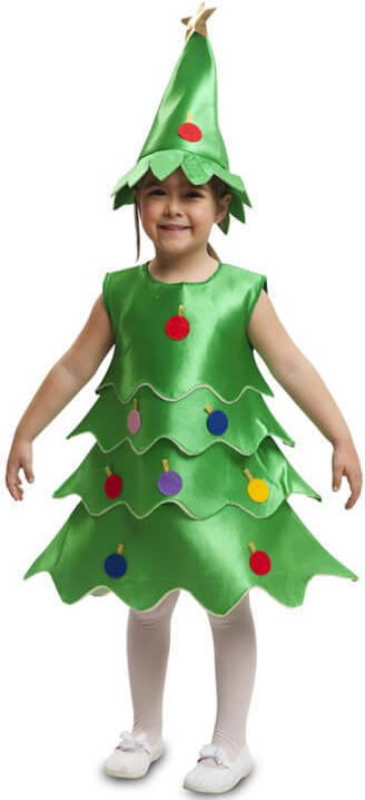 Disfraz de Niña DISFRAZZES Árbol De Navidad (Talla: 5 a 6 años)