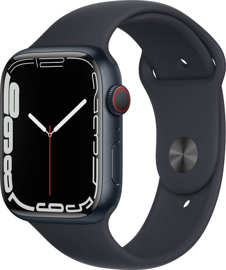 APPLE Watch Series 7 GPS+Cellular 45 mm Medianoche con Correa Deportiva Medianoche